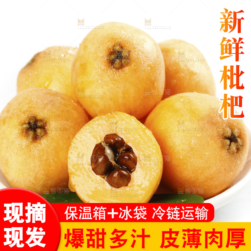 白底上一盘蒙自枇杷