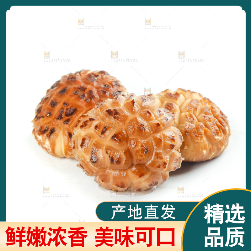 白底上放着花菇