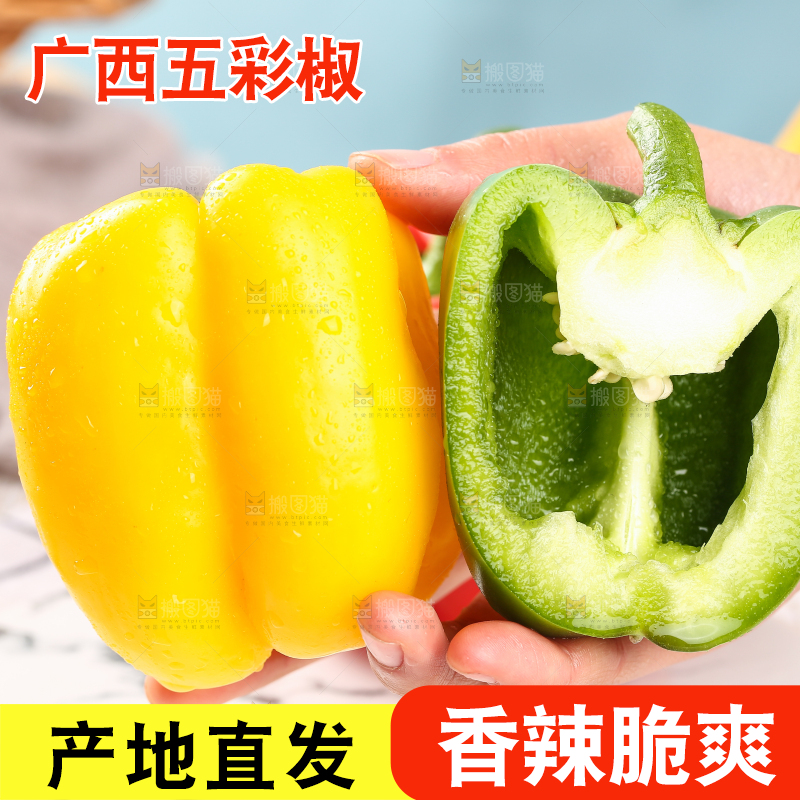 手里拿着圆辣椒