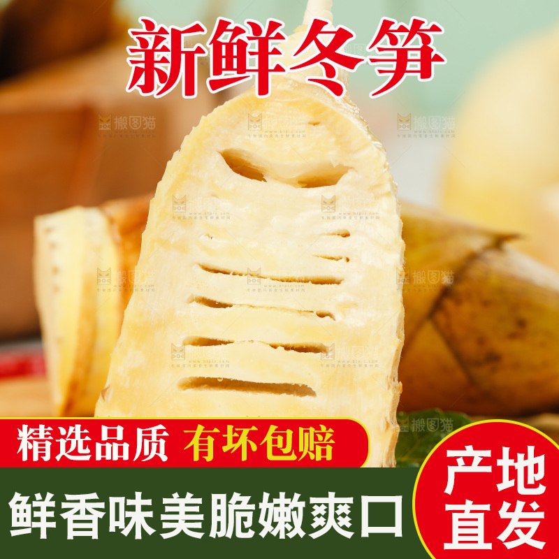 砧板上放着黄泥冬笋