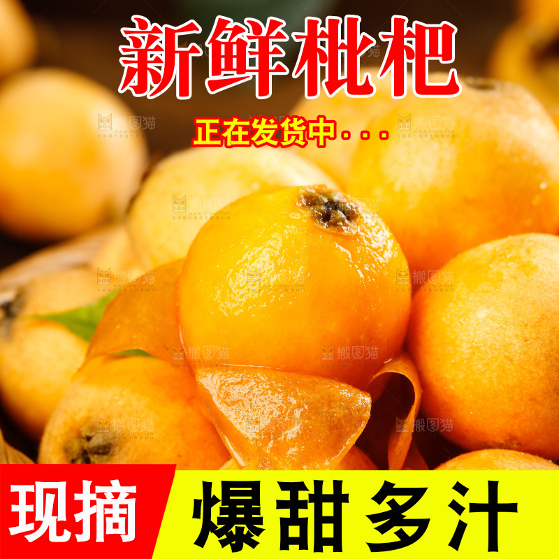 篮子里装着五星枇杷