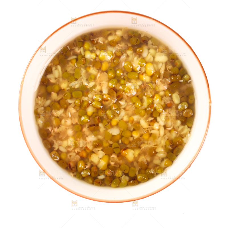 碗里装着绿豆粥