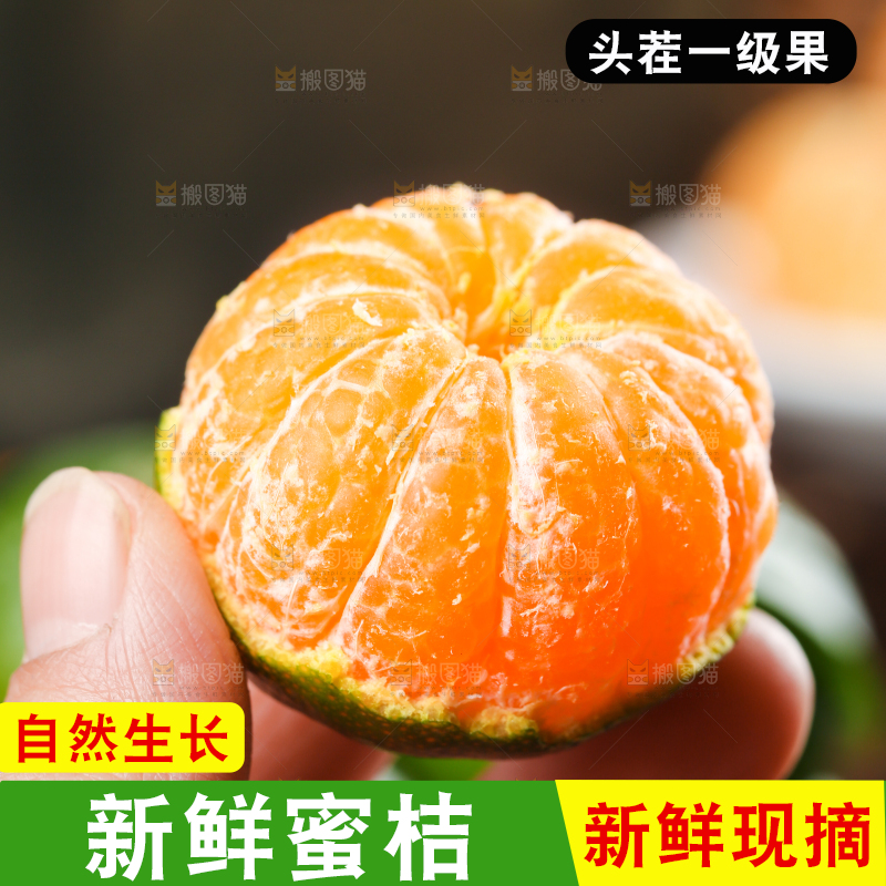 手里拿着清香蜜桔