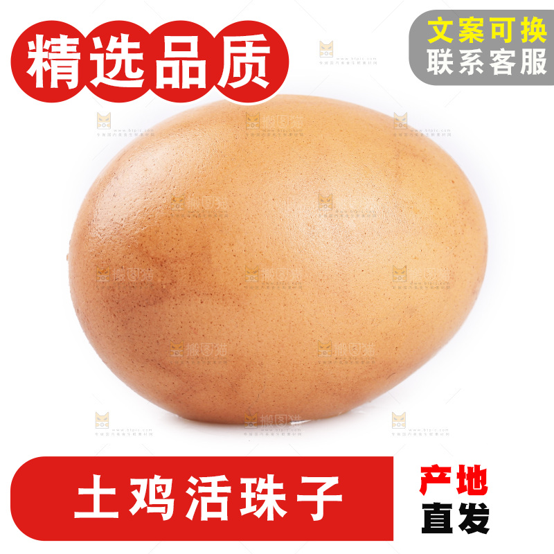 白底上放着土鸡蛋活珠子