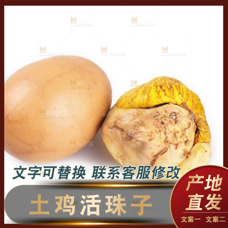 白底上放着土鸡蛋活珠子