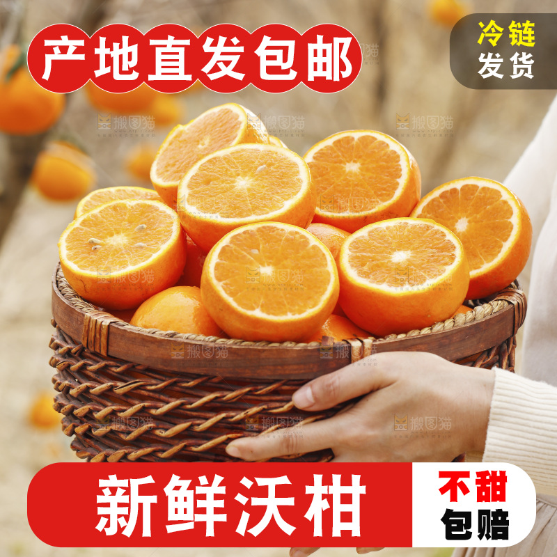 手里端着一篮武鸣沃柑