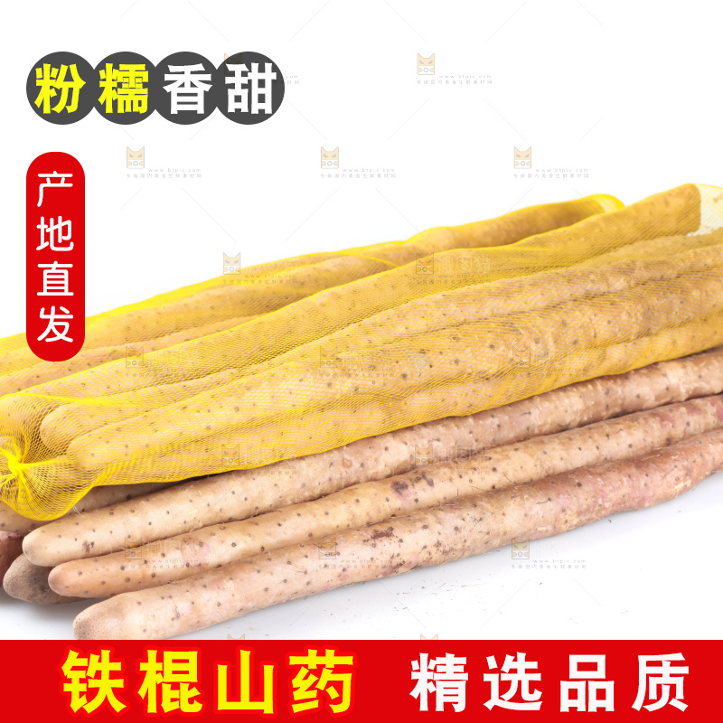 白底上一堆铁棍山药