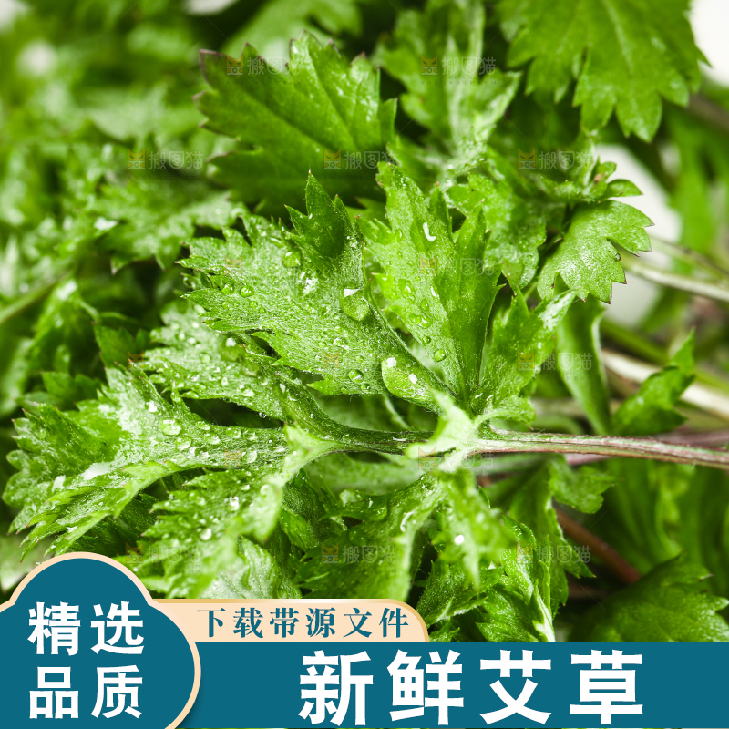 盘子里装着艾草