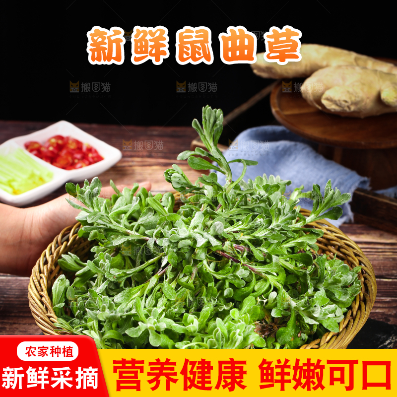 篮子里的清明草
