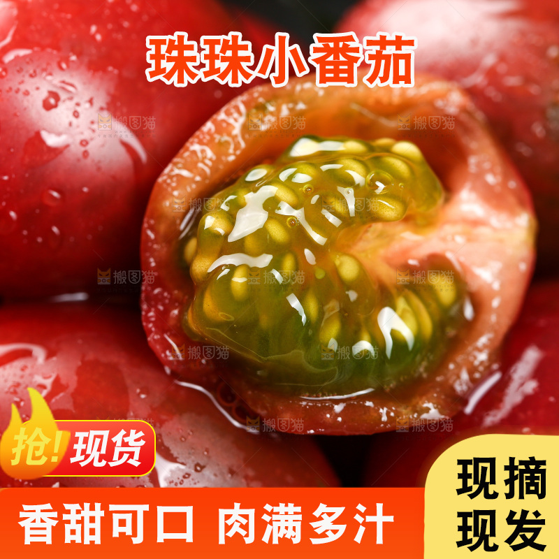 一堆新鲜小番茄