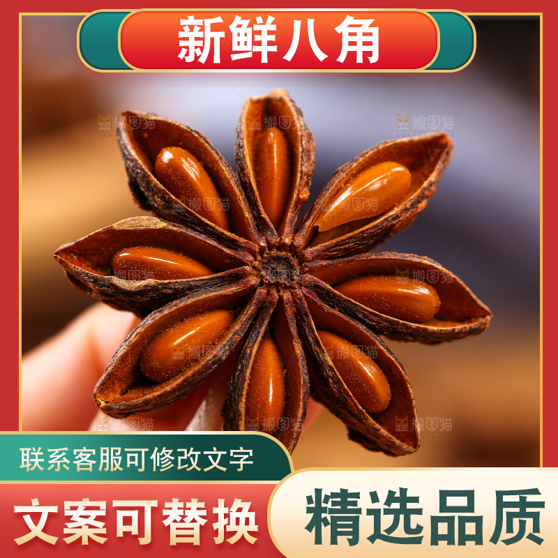 手里拿着八角
