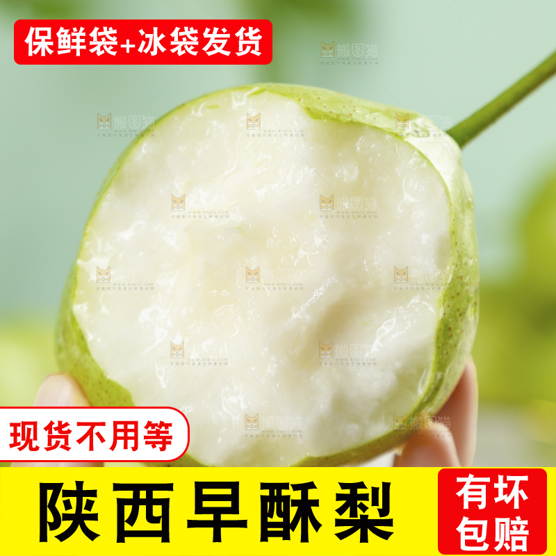 手上拿着早酥梨