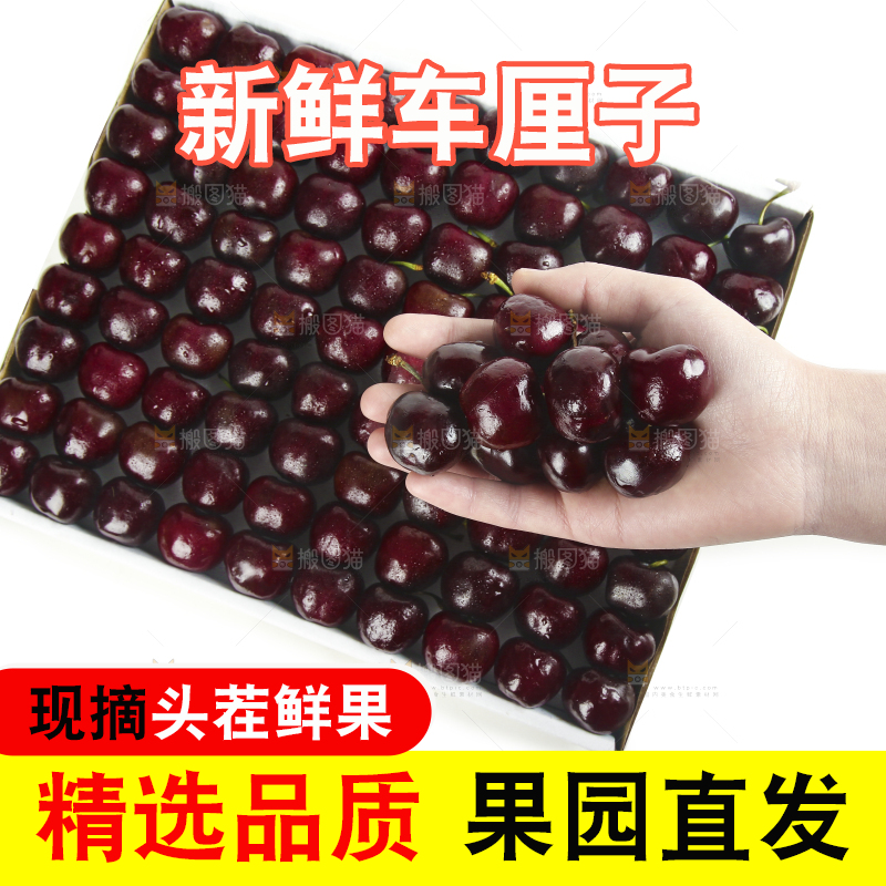 手上捧着车厘子