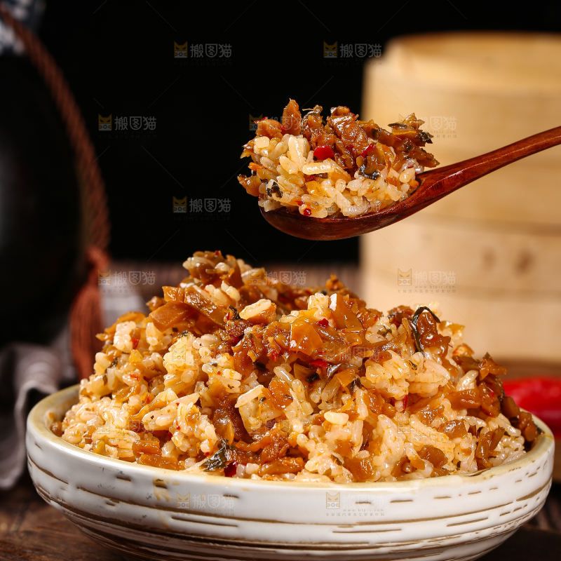外婆菜拌米饭