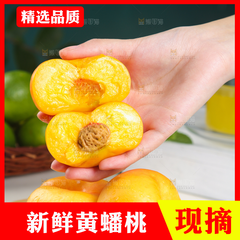手拿着的蒙阴黄蟠桃