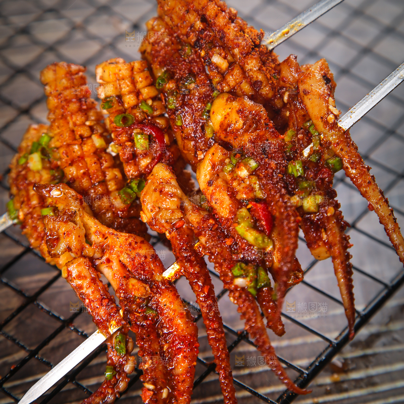 烧烤鱿鱼串