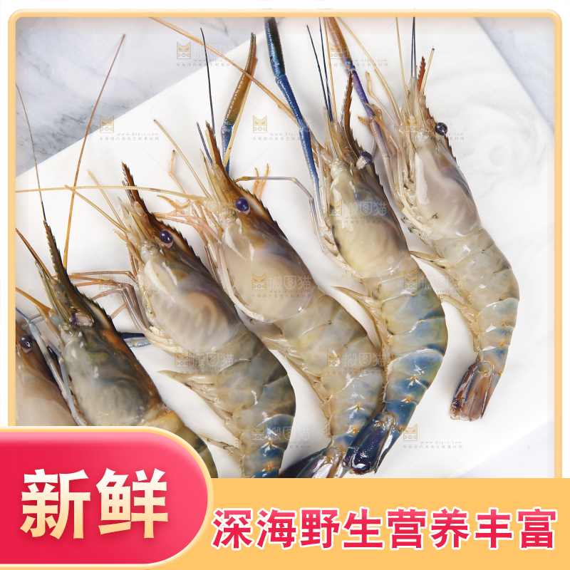 石板上放着罗氏沼虾