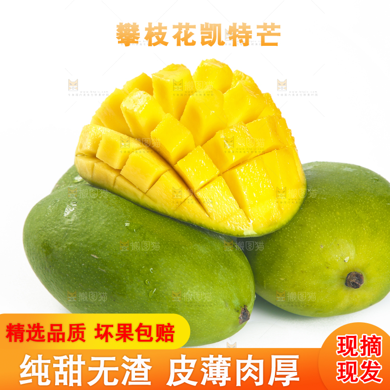白底上的凯特芒果