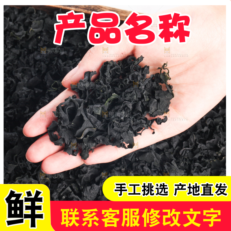 手上捧着的裙带菜