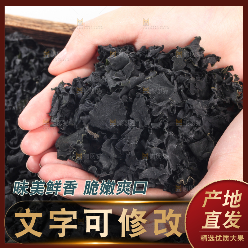 手上捧着的裙带菜