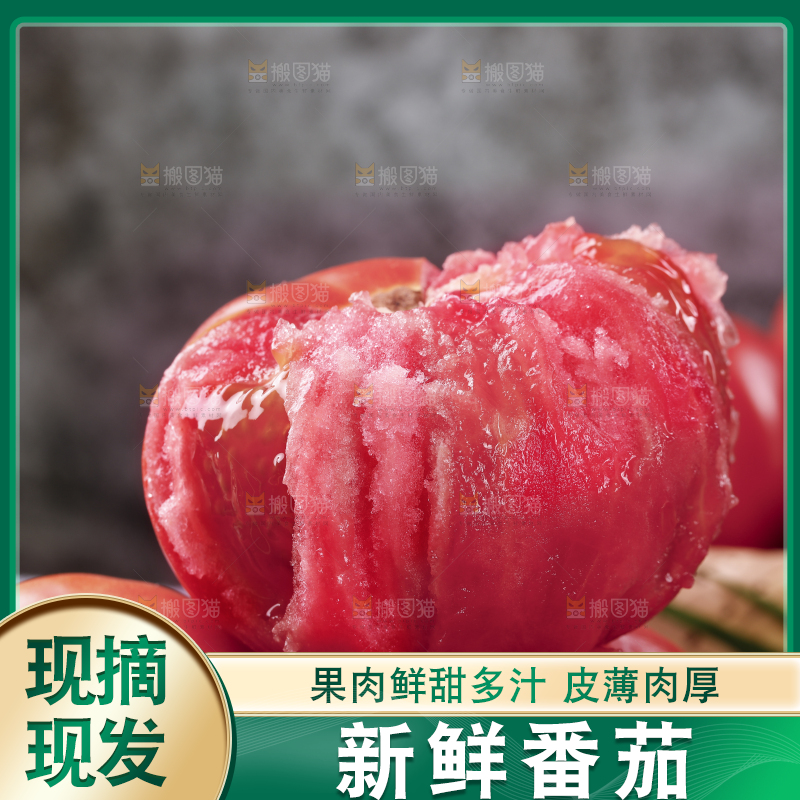 新鲜的沙瓤西红柿