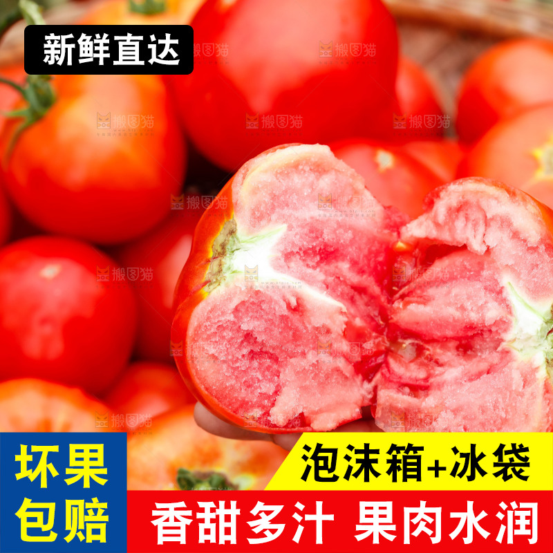手上拿着西红柿