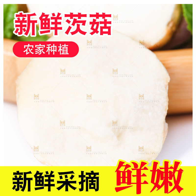 白底上切开的新鲜茨菇