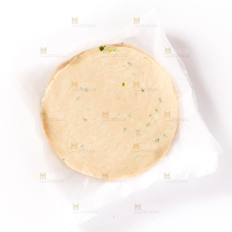白底上的手抓饼饼皮