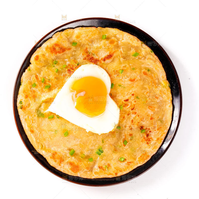 盘子里的煎手抓饼
