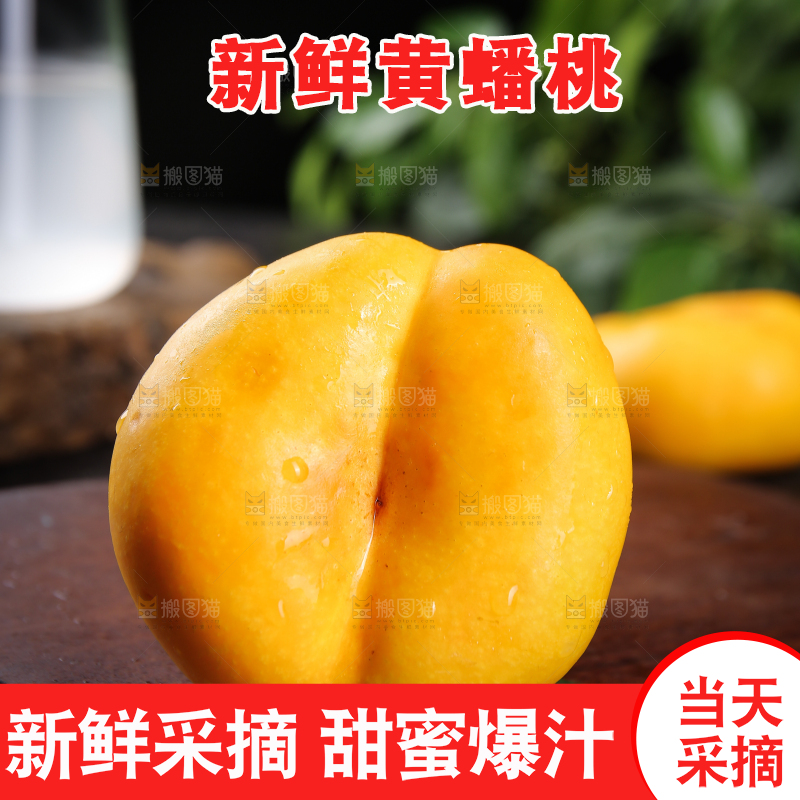 深底上的黄毛蟠桃