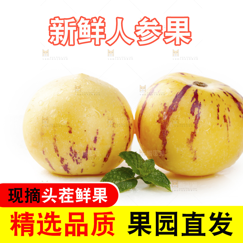 白底上的人参果