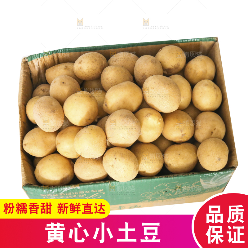 白底上的一箱恩施小土豆