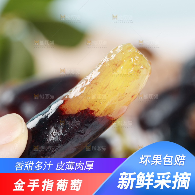 手里拿着蓝宝石葡萄