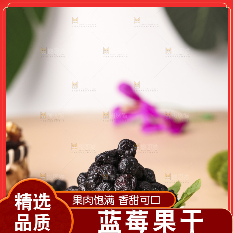 浅底上的一碟蓝莓干