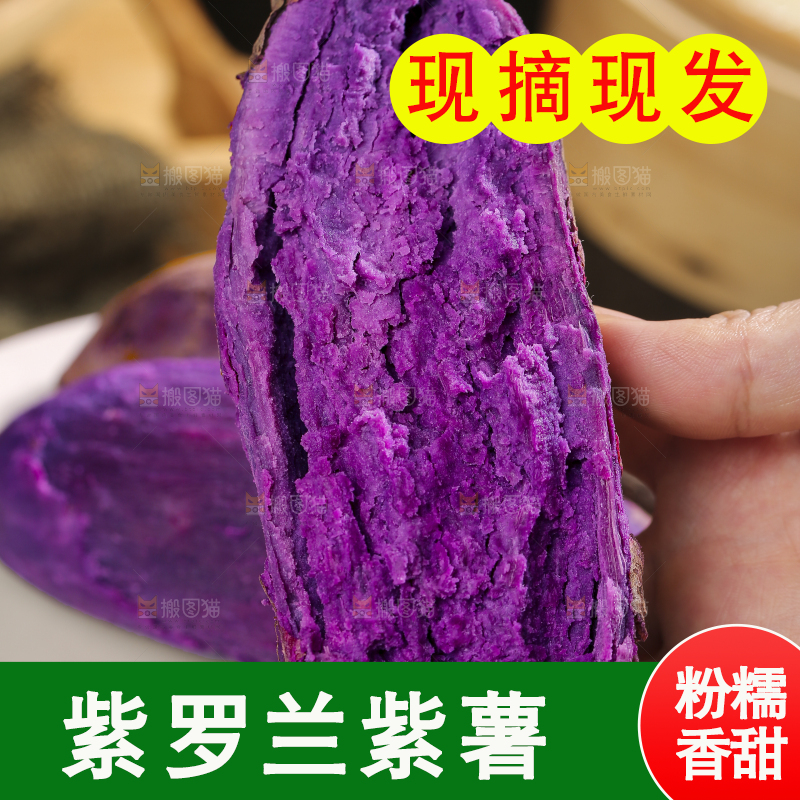 手上拿着板栗紫薯