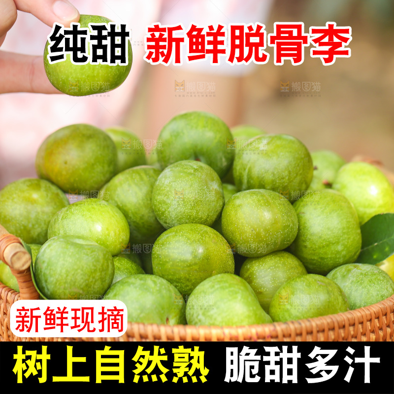 手里拿着新鲜脱骨李
