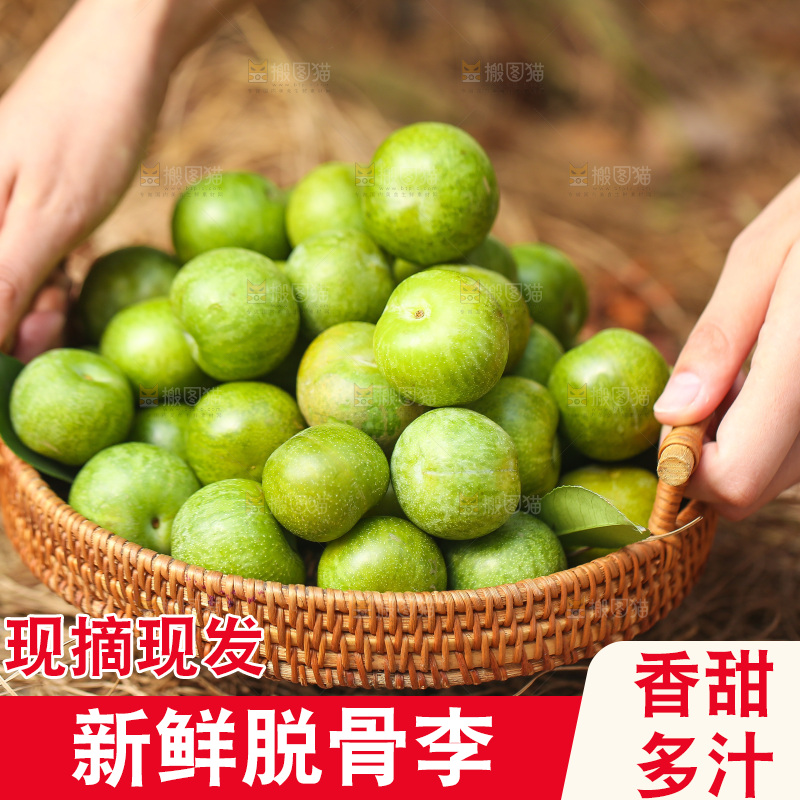 手提着一篮脱骨李