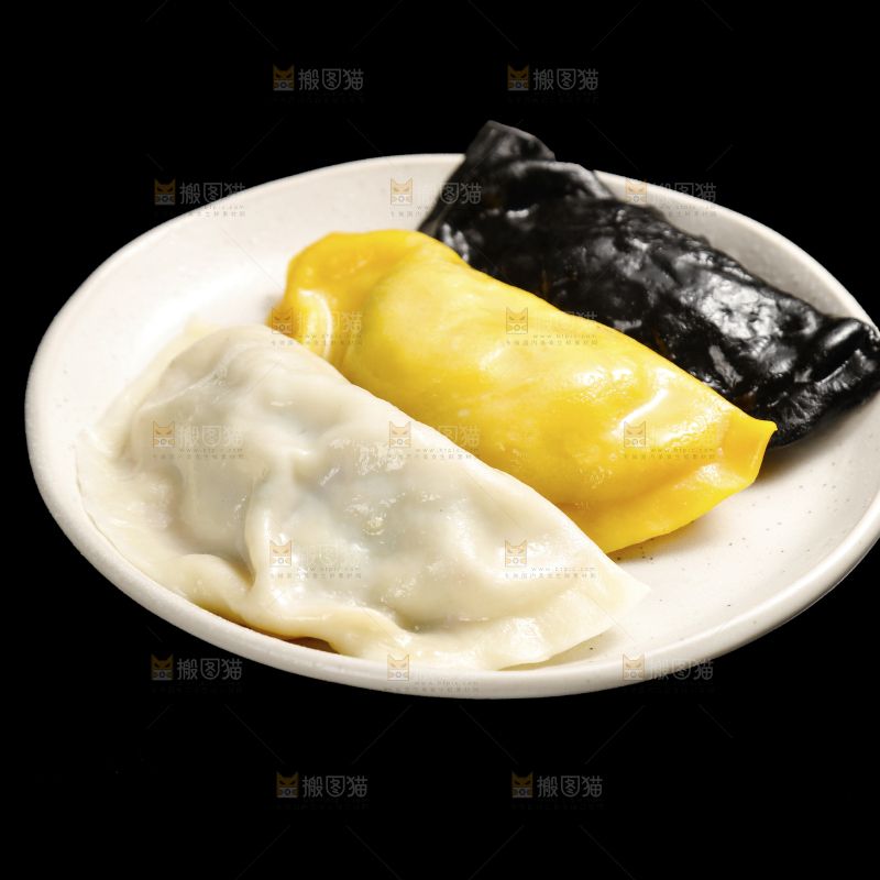 盘子里的大饺子组合