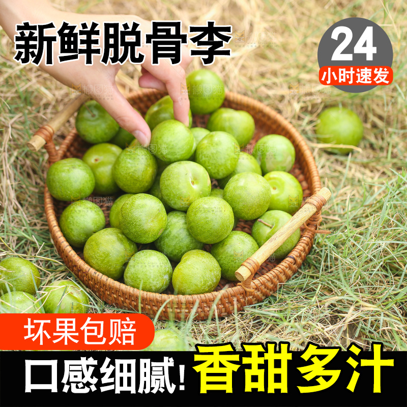 手拿篮子里的青脆李