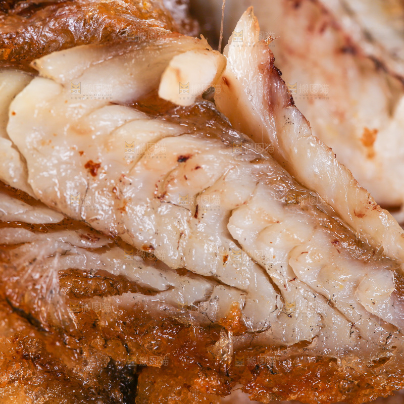 小炸鱼肉纹理
