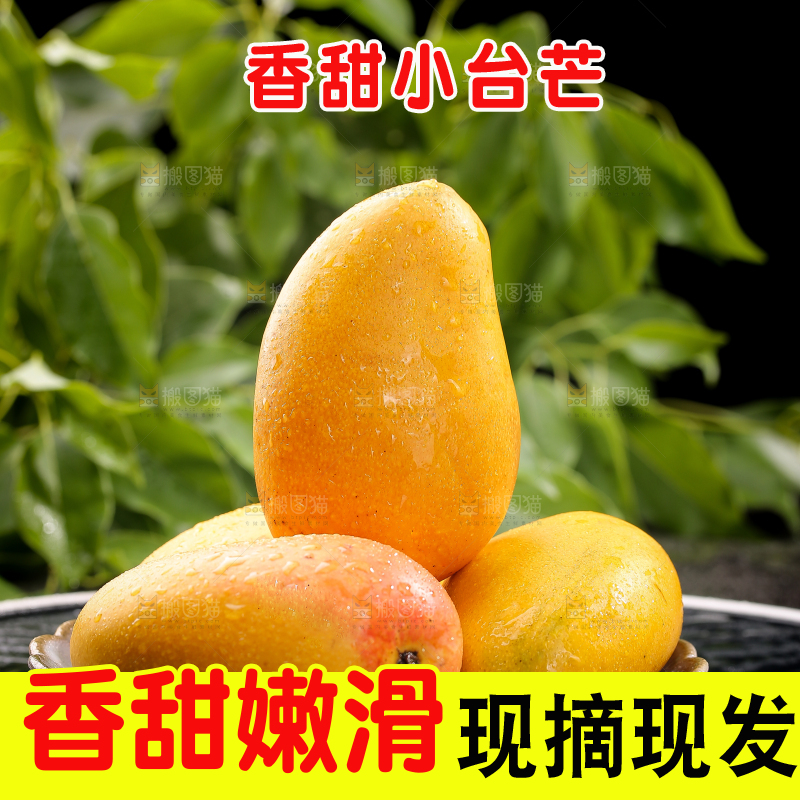 黑底上放着一盘新鲜台芒