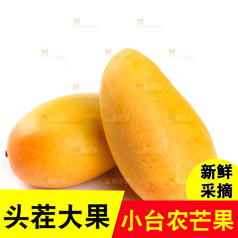 白底上放着的小台芒