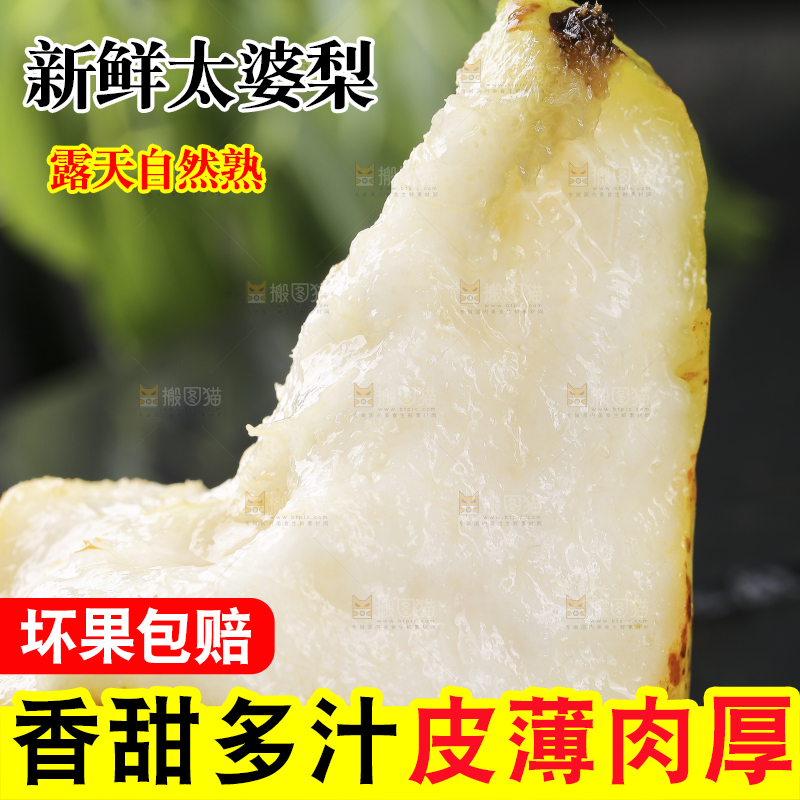 手上拿着山东太婆梨