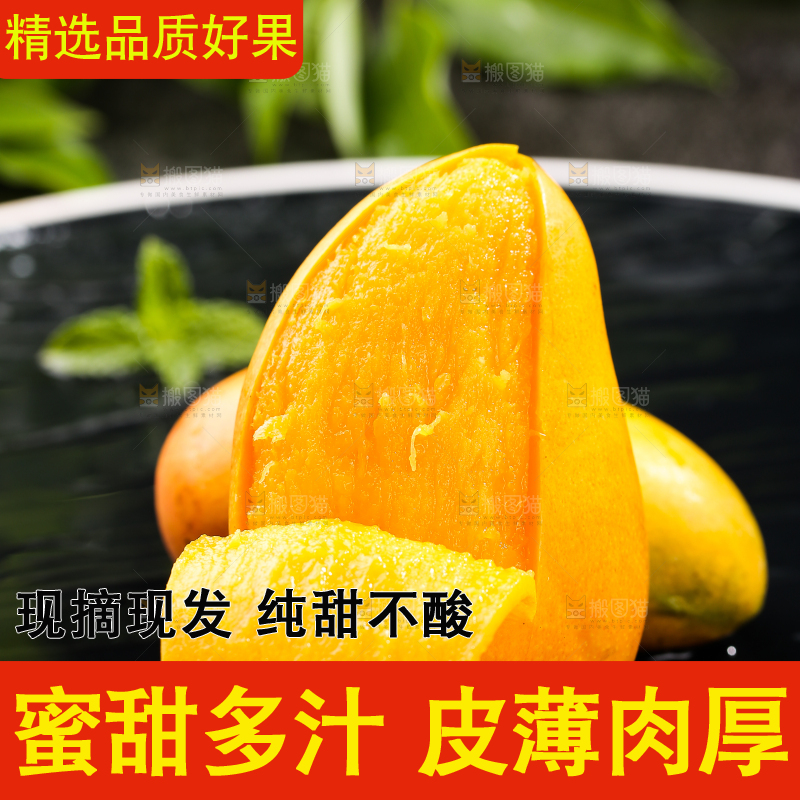 黑底上摆放着的台芒