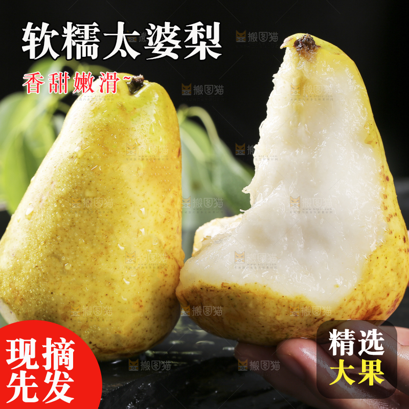 手上拿着太婆梨