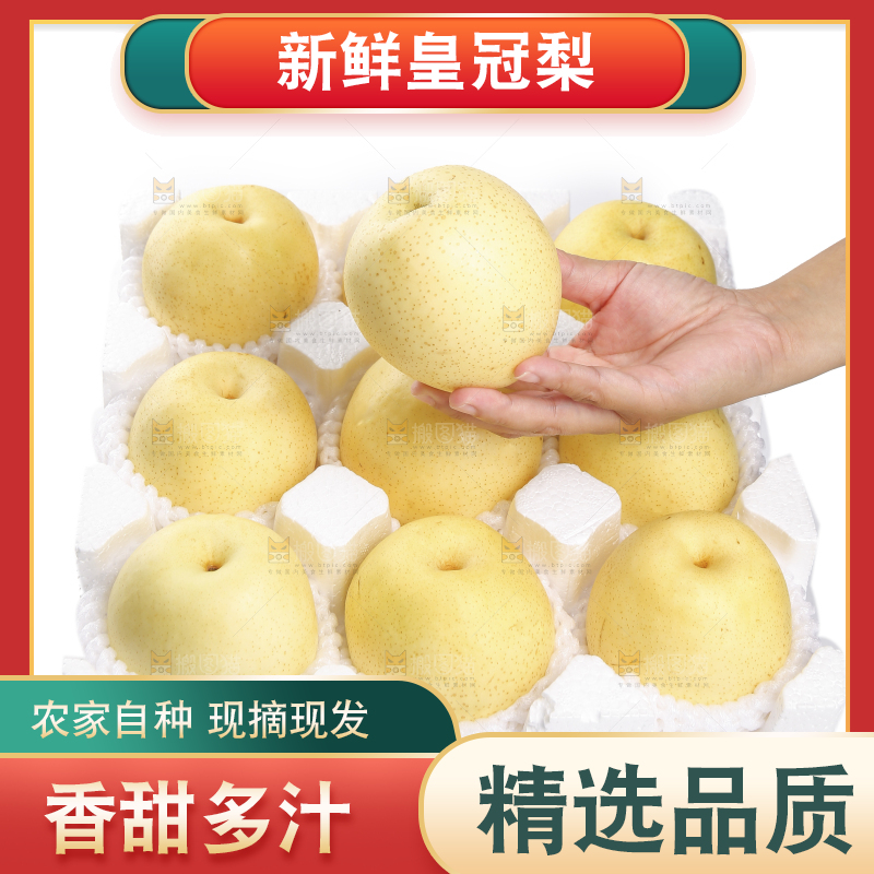 手里拿着皇冠梨