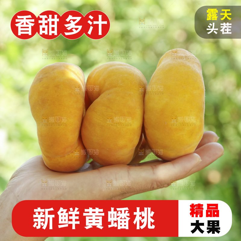 手里放着黄金蟠桃