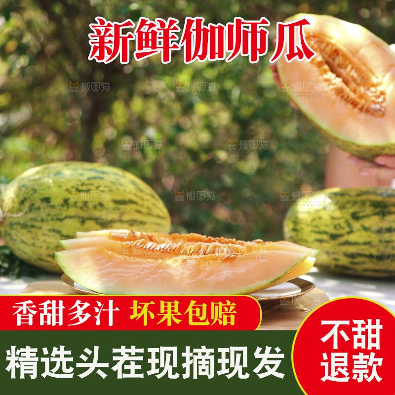 桌子上摆放着切开的哈密瓜