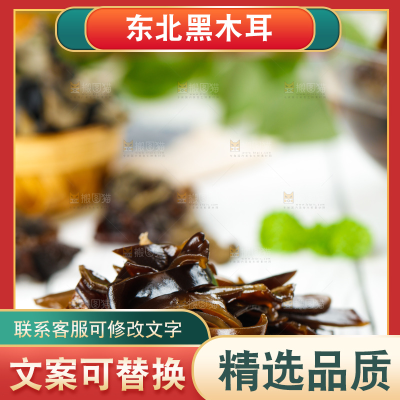 浅底上的黑木耳丝