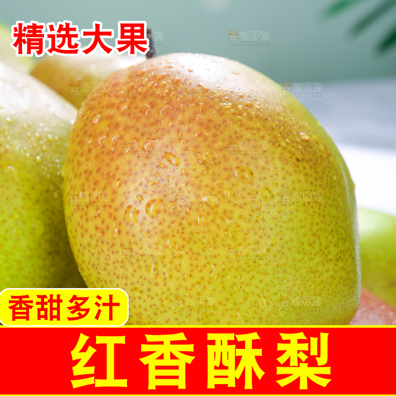 堆放着的红香酥梨